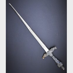 Decorative Sword-Shaped Letter Opener with Soldier Handle