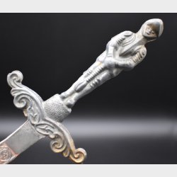 Decorative Sword-Shaped Letter Opener with Soldier Handle