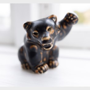 Royal Copenhagen Bear Figurine in Brown Glazed Porcelain � Repaired Ear � Reduced Price