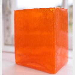 Vintage 1970s Swedish Orange Art Glass Vase � Textured Bubble Glass, Sculptural Form
