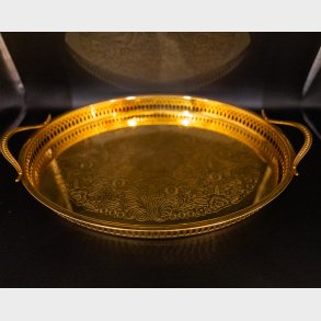 Scandia Guld Gold-Plated Serving Tray in Original Box � Elegant Engraved Design