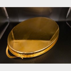Scandia Guld Gold-Plated Serving Tray in Original Box � Elegant Engraved Design