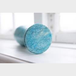 Vintage Turquoise Onyx (Calcite) Vase 