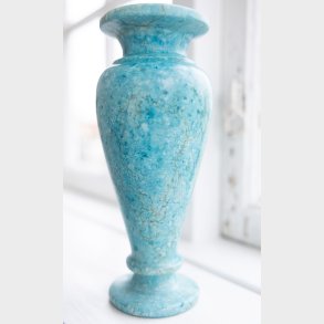 Vintage Turquoise Onyx (Calcite) Vase 