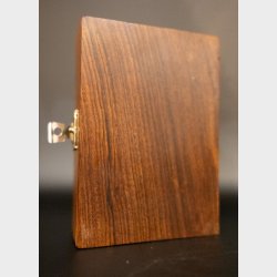 Vintage Mahogany Jewellery Box with Brass Inlay