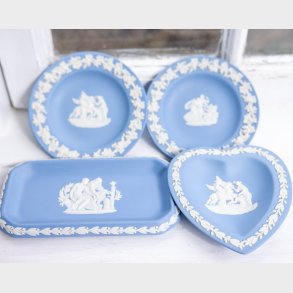 Classic Wedgwood Jasperware Light Blue Rectangular Trinket Tray