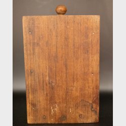 Vintage Wooden Beauty Case with Mirror and Carved Details