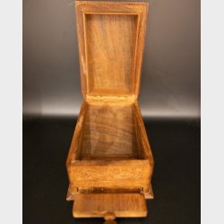 Beautiful Hand-Carved Wooden Box with Bone Inlay � Decorative Storage with Drawer