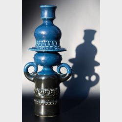 Rare sculptural Rosenthal Studio-Line Ceramic Candlestick / Vase � Bj�rn Wiinblad style